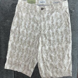 *GOODFELLOW MEN'S FLAT FRONT PINEAPPLE PRINT CHINO SHORTS SIZE 28 NWT